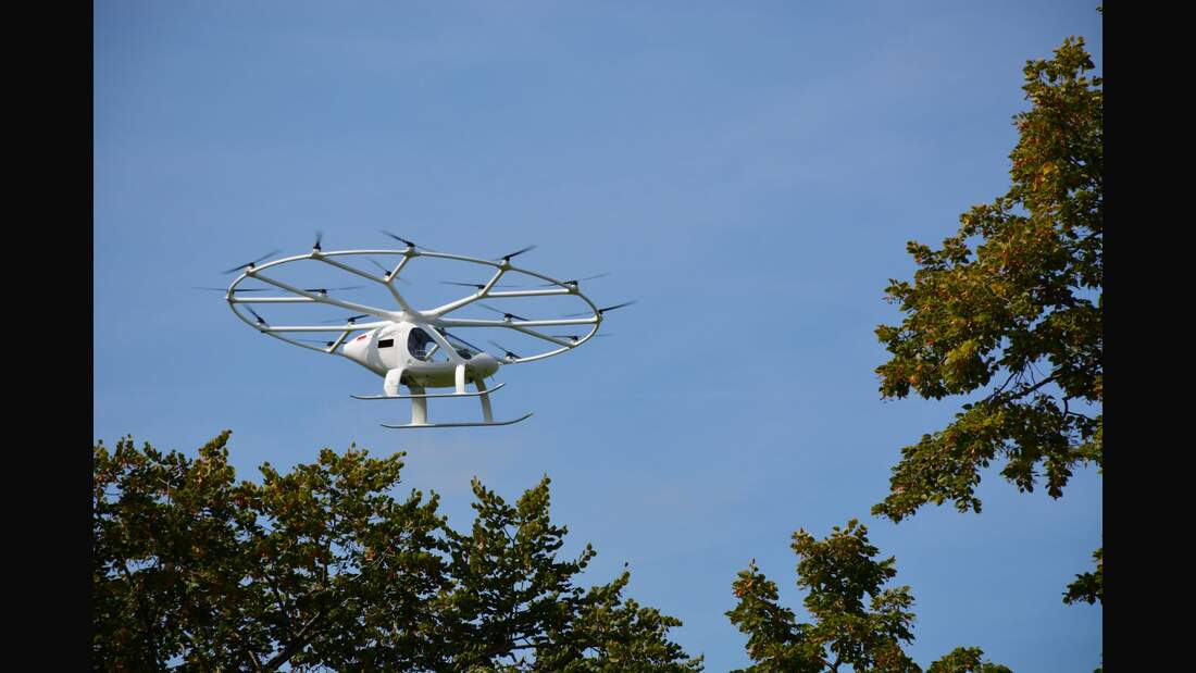 Der Volocopter flog am 14. September über Stuttgart-Untertürkheim.