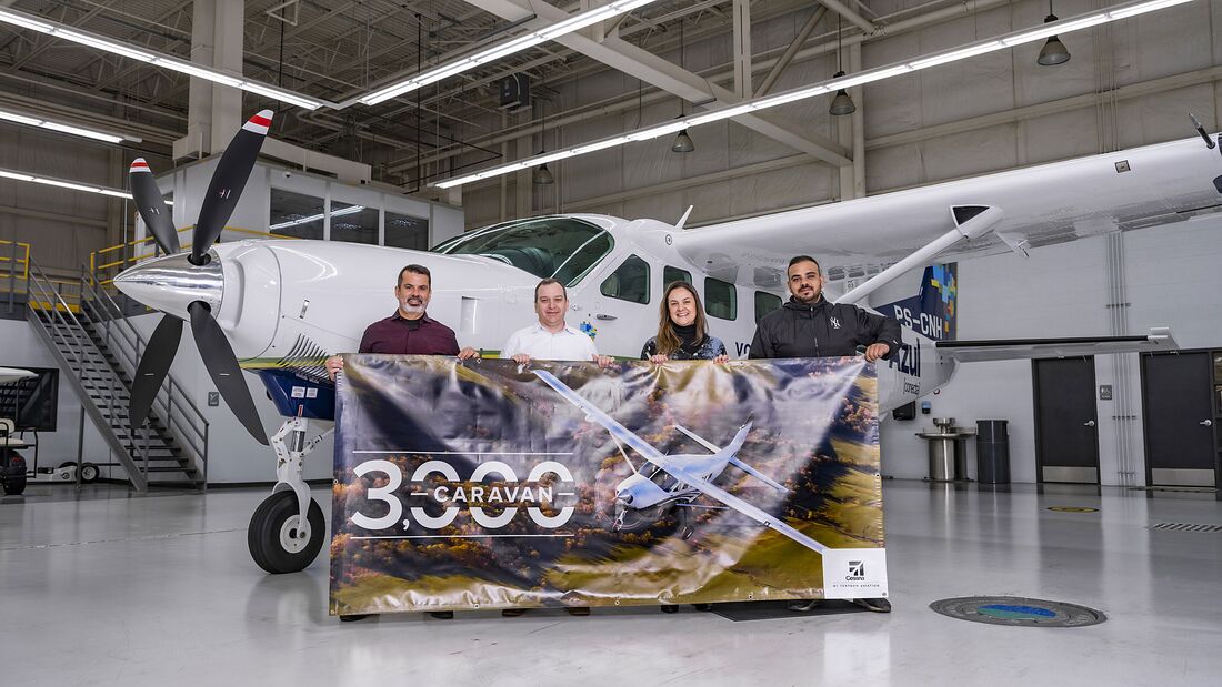 Textron Aviation hat Anfang Januar 2023 das 3000. Flugzeug der Caravan-Familie ausgeliefert. 