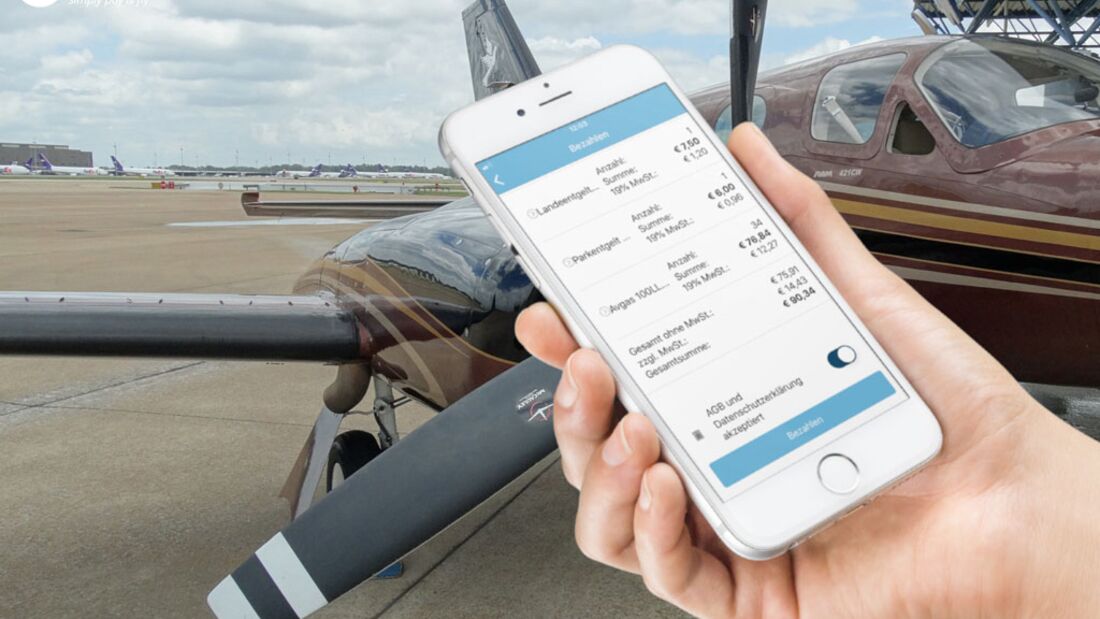 Mit der App aerops am Flugplatz bezahlen
